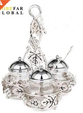 silver plating Grape pattern seasoning pot condiment p