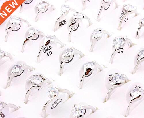Wholesale Lots Job 20Pcs Crystal Rhinestone Silver Plated Wo