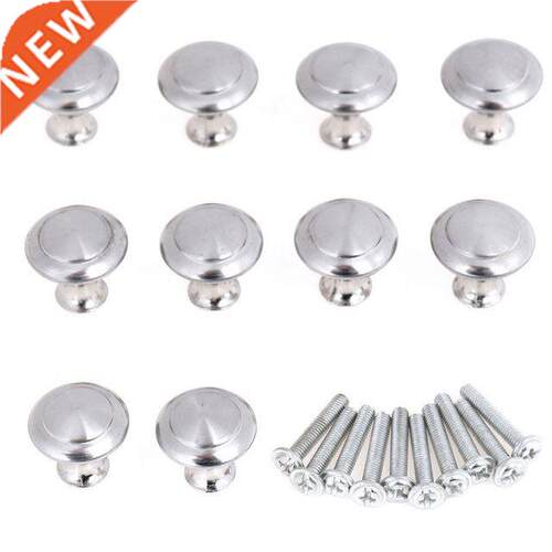 10pcs/set Round Cabinet Knobs Stainless Steel Drawer Knobs K