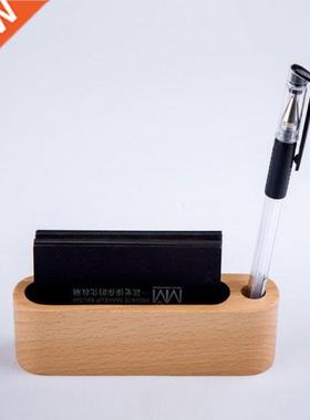 1 Pc lack Walnut eech Wood ID Ne Cards Stand Office Desk