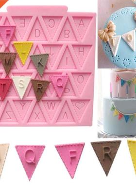 Cooking Tools Flag Shape 26 English Letters Silicone Mold Ch