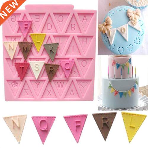 Cooking Tools Flag Shape 26 English Letters Silicone Mold Ch