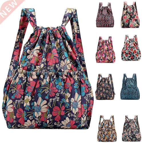 2021 Fashion Vinatge Drawstring Backpacks Women Large Capaci