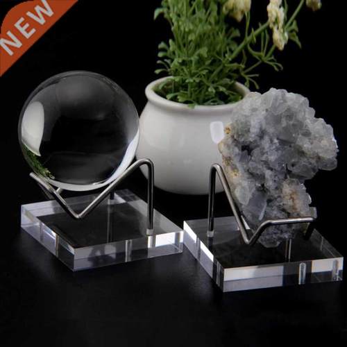 Metal Arm Mineral Fossil Stand Display Holder Rack Acrylic