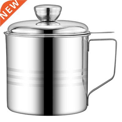 Oil Strainer Pot Stainless Steel Container Jug Storage Can w
