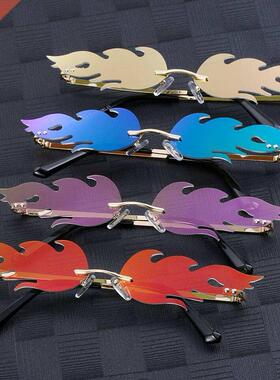 Fashion Fire Sunglasses Rimless Sun Glasses Luxury Eyewear