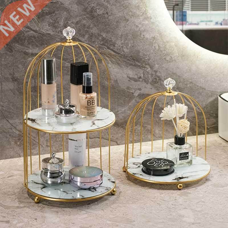 Nordic Storage Rack Iron Art Bird Cage Cosmetic Storage
