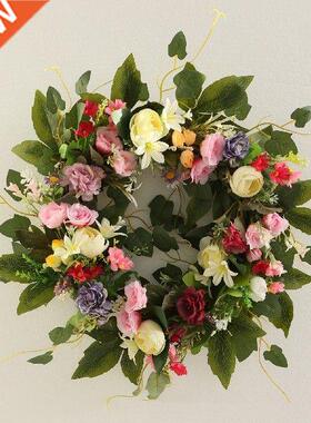 Artificial Fake Flower Wreath Decorative Garland Wreath