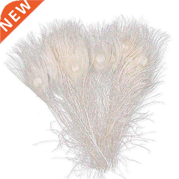 New 50 PCS/Natural White Peacock Feathers in the Eye, 10 to图片