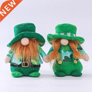 Gnome Plush Doll St. Patrick's Day Faceless Green Clover