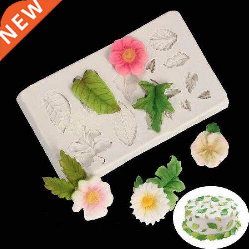 Flower Leaf Pattern Silicone Fondant Cake Soap Mold For