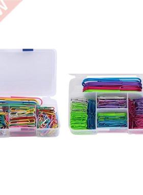 250 Pcs Paper Clips With Plastic Box Coated Large Paper Clip