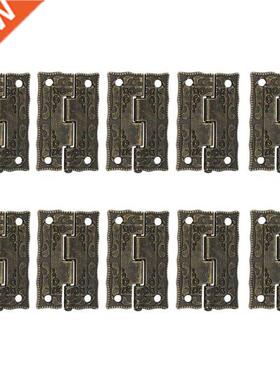 10Pc 36x23mm Antique Bronze Hinge Wooden Furniture Jewelry B