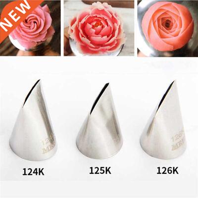 3pcs Rose Petal Nozzles Stainless Steel Pastry Nozzle Fondan
