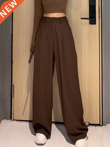 2021 Retro Sid Cor Wild Straight Wide Leg Pants Female S