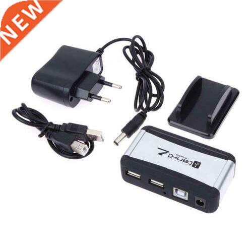 Eu Plug External Hub 7 Usb 2.0 Ports With Multi-Socket Power