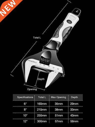 Professional Adjustable wrench Universal Spanner Key Nut Wre