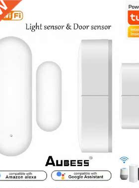 2 In 1 Tuya Smart WiFi Door Window Sensor Light Sensor Home