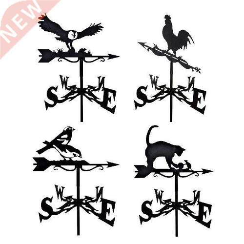 Metal Craft Wind Vane Weathervane with Animal Silhouette
