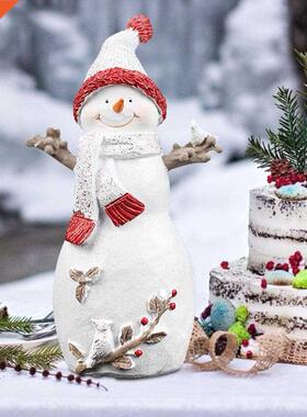 Chrimas Snowman Doll atue Ornament Resin Crafts