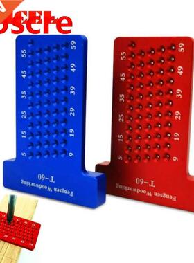 T60 Woodworking Hole Scriber Ruler Aluminum Alloy T-shaped R