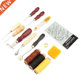 14pcs DIY Leather Handwork Punch Leather Wheel Tool and Awl