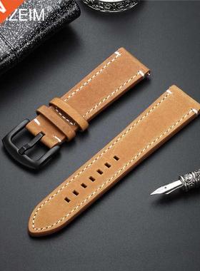 20mm 22mm Genuine Leather watch strap Band for Samsung Gear