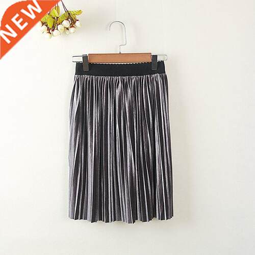 autumn winter baby girl skit velvet pleated skirt for 2 4 6