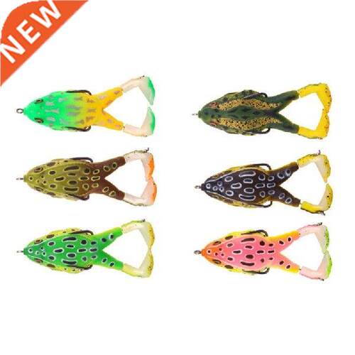 Colorful Soft Bionic Frog Fishing Lure Double Hook