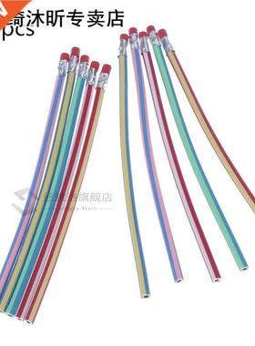 10pcs Funny Flexible Soft Bendy Pencil With Eraser 适用于 St