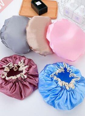 Shower Cap Waterproof Reusable Double Layers Elastic Shower