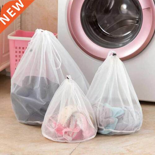 Drawstring Mesh Laundry Bag Nylon Washing Net Bag For Unw