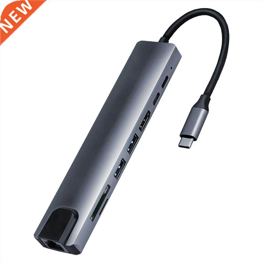 USB Type C To HDMI-compatible 4K VGA Adapter RJ45 SD TF USB-