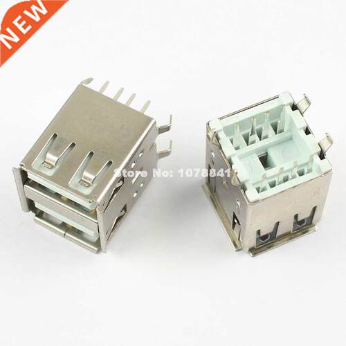 20 Pcs Dual USB Female 8 Pin Type-A DIP Socket Connector