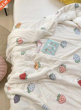 Soft Milk Silk Airable Cover Machine Washable Cartoon