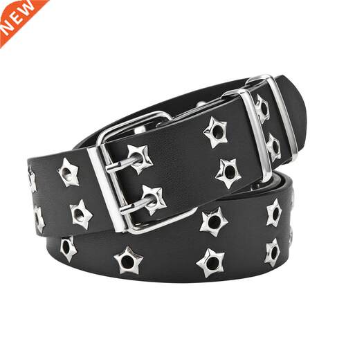 NEW ar Eye Rivet Belt Goth yle Double Pin Buckle Man/wo