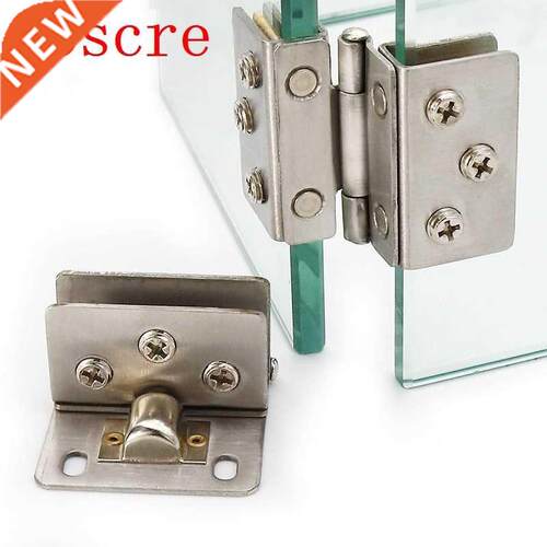 No Drilling Glass Door Hinges Stainless Steel Single Side Bi
