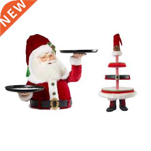 Snowy Day Santa Holding Tray Christmas Decoration Handpainte