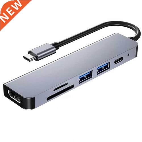 USB C Hub 6 In 1 Multifunction Adapter, USB C To HDMI-Compat
