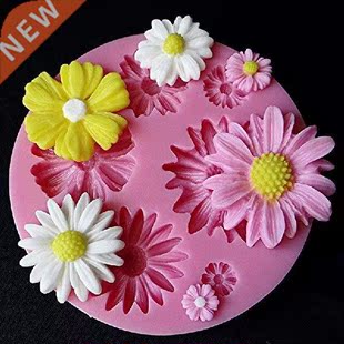 DIY D Flower Fondant Silicone Cake Molds Sugarcraft Baking
