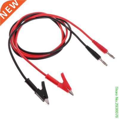 New Arrive 2pcs 4mm Banana Plug to Crocodile Alligator Clip