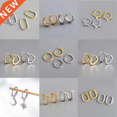 Geometric Punk Prevent Allergy 925 Stamp French Hip-Hop Smal