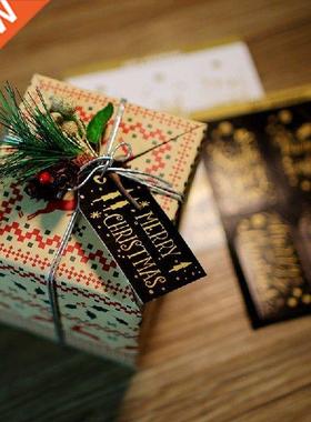 6/10Pcs Paper Merry Christmas Labels Gift Wrapping Paper