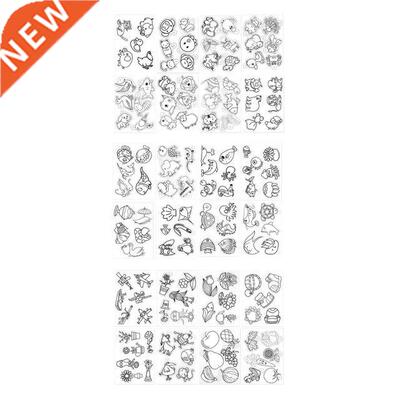 8 Pieces Shrink Plastic Sheets with Pattern Heat Shrink Pape