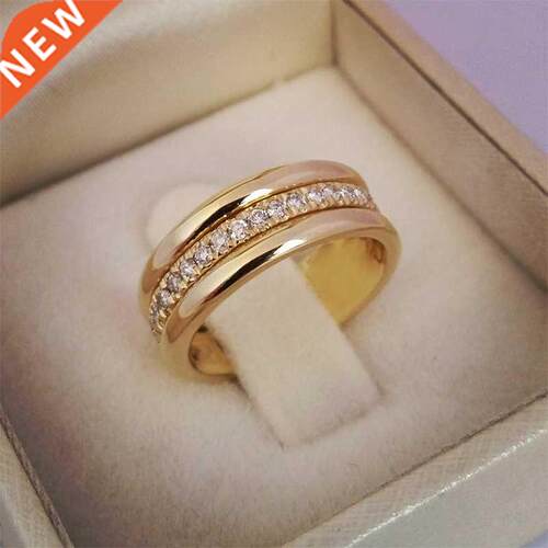 Huitan Classic Wedding Women Ring Simple Finger Rings With M