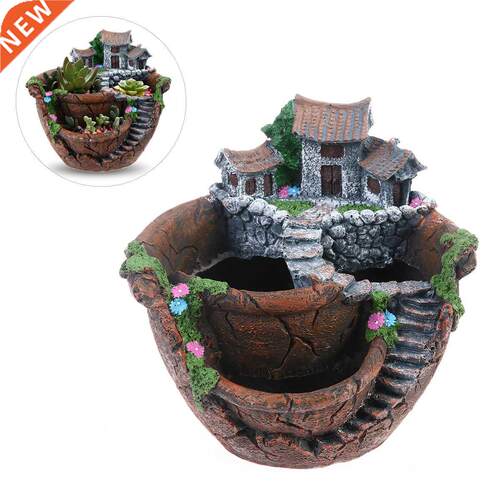 Micro Landscape Artificial Flowers Succulent Plants Pot