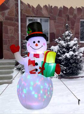 Merry Christmas Lighted Inflatable Snowman Yard Garden Props