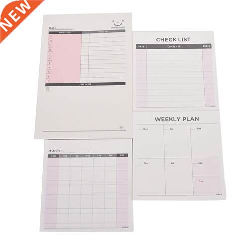 60 Sheets Desk moth weekly check list sticky notes memo pad