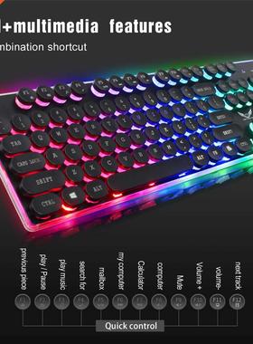 Gaming keybord Computer Keyboard Gamer Retro Round Key Cap 1