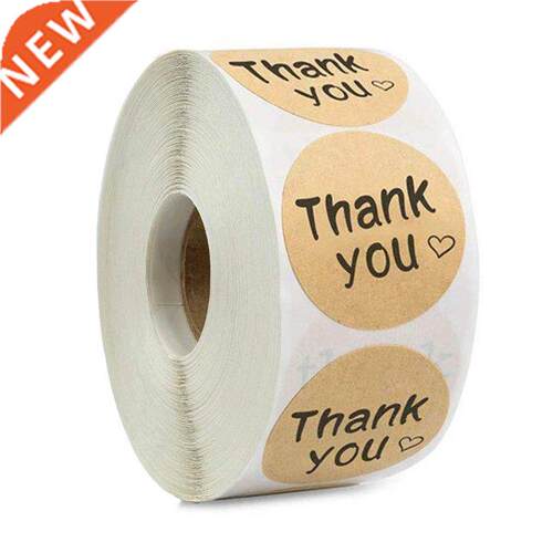 100-500pcs Heart Shaped Decorative Stickers Gold Thank You S